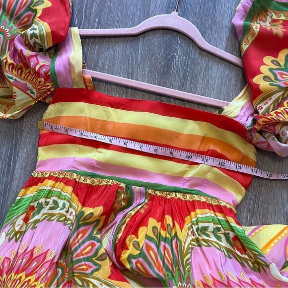 Farm Rio beach toucans scarf midi dress women’s size XS - Picture 4 of 10